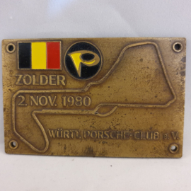 Teilnehmer Plakette - Württembergischer Porsche Club - 1980 Zolder Belgien