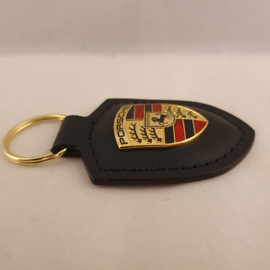 Porsche keychain with Porsche emblem - black WAP0500900E