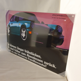 Porsche 964 Enamel Sign The ideal family car - PCG00096420