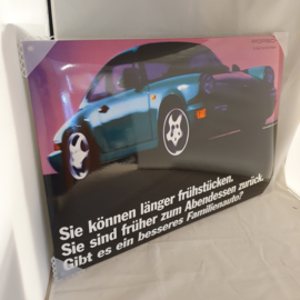 Porsche 964 Enamel Sign The ideal family car - PCG00096420