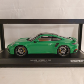 Porsche 911 992 Turbo S 2020 Vert Python 1/18 Minichamps 153069077