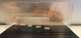 Porsche 911 silouetten Plexiglas 1963-2011