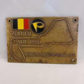 Teilnehmer Plakette - Württembergischer Porsche Club - 1980 Zolder Belgien