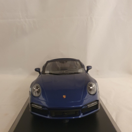 Porsche 911 992 Turbo S Cabriolet Gentian blue 2020 1/18 Minichamps 155069081