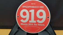 Grill badge - Porsche 919 Mission 2014 "Our Return"