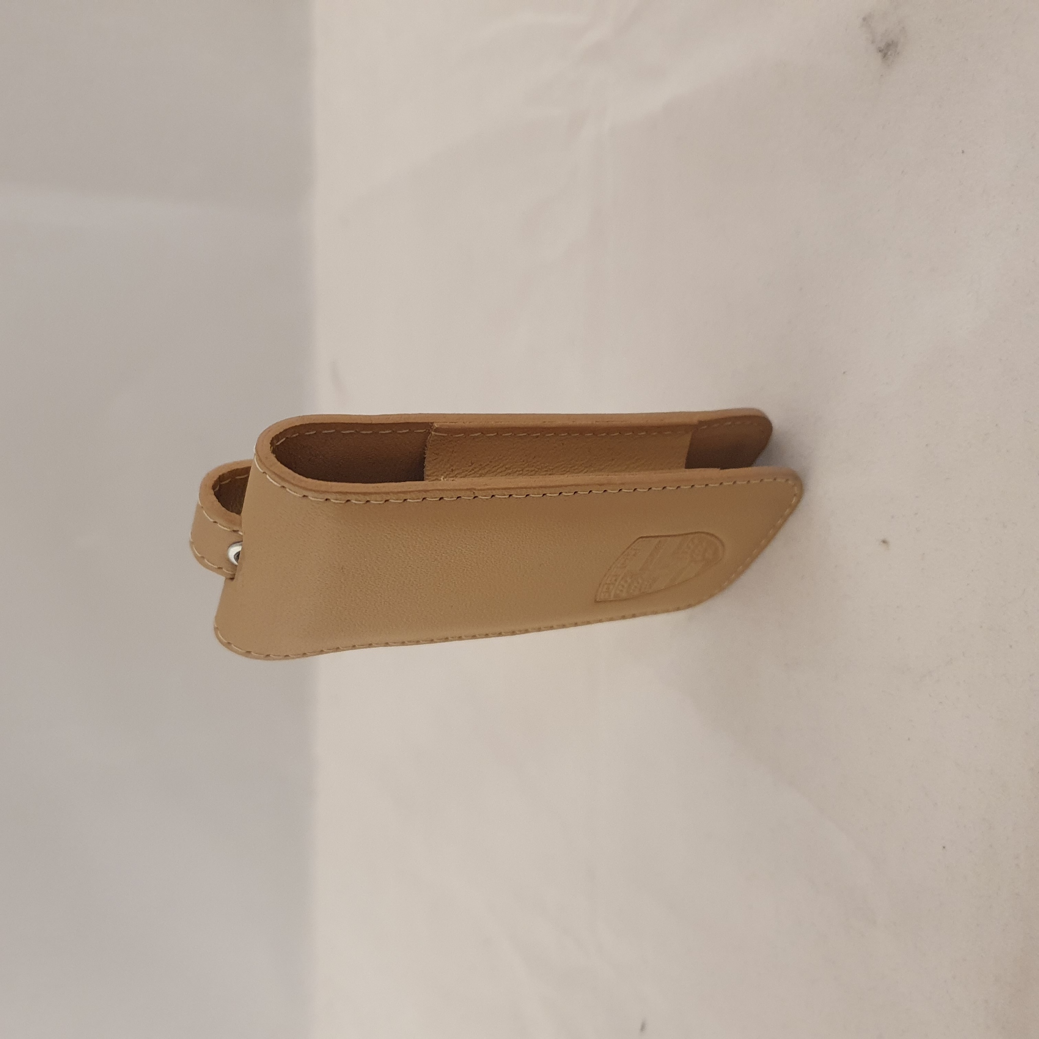 Porsche sleutelhoes van glad leer - Cashmere Beige