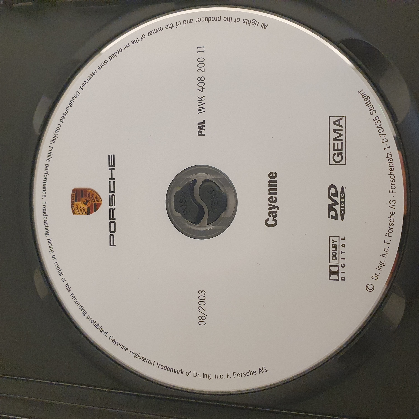 Porsche DVD - Cayenne - 2003