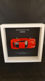 Porsche 959 3D Eingerahmt in Schattenbox - Maßstab 1:24