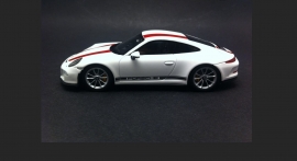 Porsche 911 (991.2) R White wit red striping