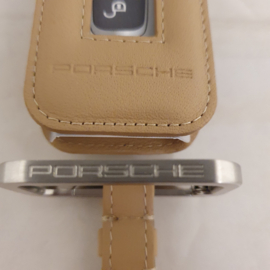 Étui à clé en cuir Porsche luxor beige 971044003 9H6