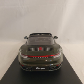 Porsche 911 992 Targa 4S 2020 Vert olive 1/18 GT Spirit GT438