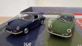 Voitures de rue Minichamps Porsche 911 Classic Set avec 4 modèles, 911L-911T-911E-911S 1967-1968 Échelle 1:43 Édition limitée 911 pcs.