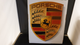 Porsche Logo méga autocollant 3-D 38 x 30cm