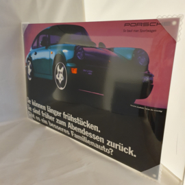 Porsche 964 Enamel Sign The ideal family car - PCG00096420
