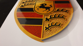 Porsche Logo megasticker 3-D 38 x 30cm