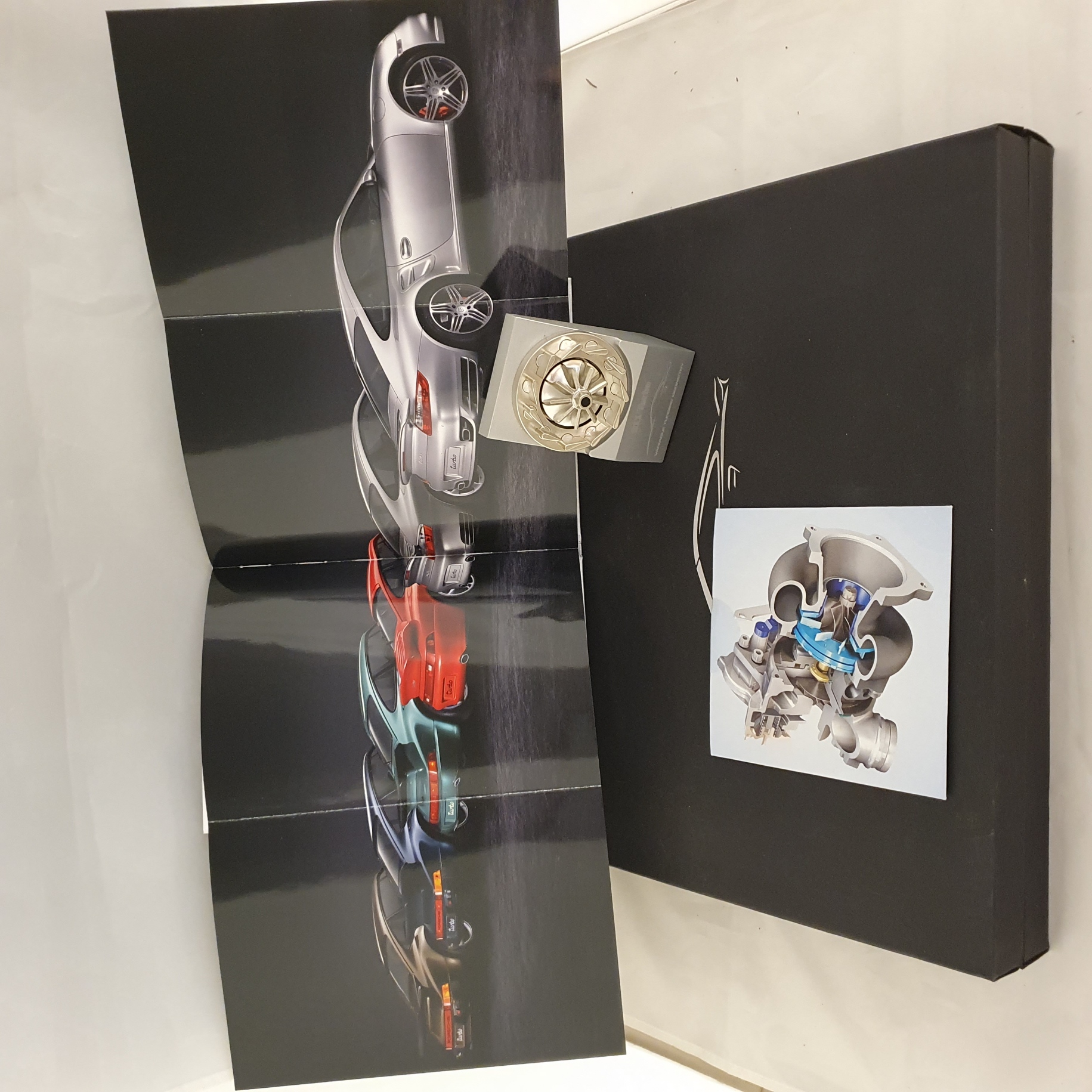 Porsche 911 997 Turbo presse papier VTG met brochure en CD