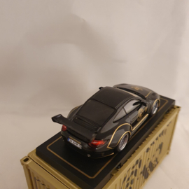Porsche 911 997 ancien et nouveau JPS en conteneur 1/64 Tarmac - T64-TL053-BKG