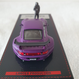 Porsche 993 RWB violet mat avec Mr. Nakai 1/64 Ignition Model - IG2151