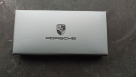 Porsche keychain with Porsche emblem - black