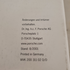 Original Porsche 911 (996) „In Daten“ Broschüre MJ 2002 (WVK 200 311 02 D) – Wie Neu