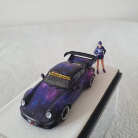 Porsche 911 964 RWB Star pourpre Time micro 1/64