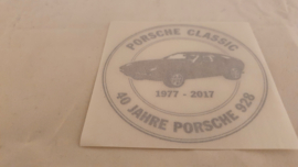 Porsche Classic Fensteraufkleber - 40 Jahre Porsche 928 1977-2017