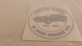 Porsche Classic raamsticker - 40 Jaar Porsche 928 1977-2017