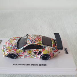 Porsche 911 997 LBWK Jaden C Sunflowers 1/64 Inno64 - In64-997LB-JCSF