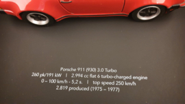 Porsche 911 930 3.0 Turbo 3D Framed in shadow box - scale 1:24