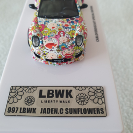 Porsche 911 997 LBWK Jaden C Sunflowers 1/64 Inno64 - In64-997LB-JCSF