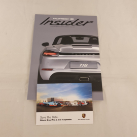 Porsche Insider Magazine Summer 2016 – Porsche 718 Boxster Cover + Original Historic Grand Prix Postcard – Mint Condition