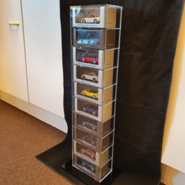 Porsche-Vitrine für Modellautos im Maßstab 1:43 (10 Stück)