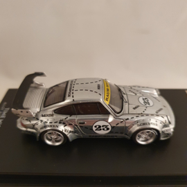Porsche 911 964 RWB Silver Pig Time micro 1/64 Somodel
