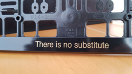 Porsche license plate holder "There is no Substitute" - Golden letters