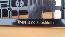 Porsche Porte plaque d'immatriculation "There is no Substitute" - Or