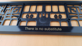 Porsche license plate holder "There is no Substitute" - Golden letters