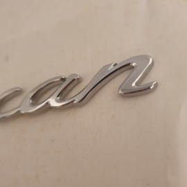 Emblème Porsche Macan chrome 16 cm