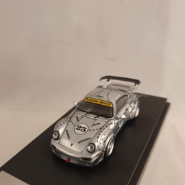 Porsche 911 964 RWB Silver Pig Time micro 1/64 Somodel