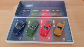 Voitures de rue Minichamps Porsche 911 Classic Set avec 4 modèles, 911L-911T-911E-911S 1967-1968 Échelle 1:43 Édition limitée 911 pcs.