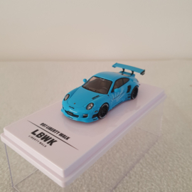 Porsche 911 997 LBWK Baby bleu 1/64 Inno64 - In64-997LB-BBL