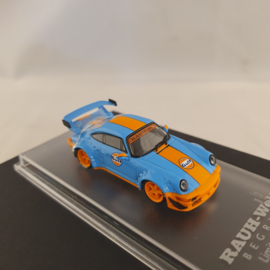 Porsche 911 964 RWB Gulf GT Vleugel 1/64 CM-Model