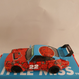 Porsche 911 964 RWB Mr. Men Little Miss in container 1/64 Tarmac - T64-037-MR