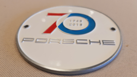 Plakette - 70 Jahre Porsche - Weiß
