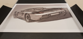 Porsche Carrera GT croquis - Propriétaire de dossier cadeau