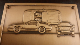Porsche plaque du trophée - 13cm x 11,5cm