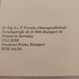 Porsche Prospekt alle Modelle 1985 - WVK104110