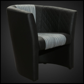 Porsche cabriolet chair Pepita noir/blanc racing design