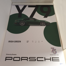 Porsche poster set 75 years Driven by Dreams  - 4 posters WAP0504700R75Y
