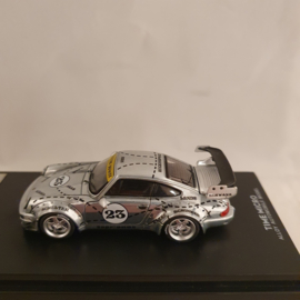 Porsche 911 964 RWB Silver Pig Time micro 1/64 Somodel