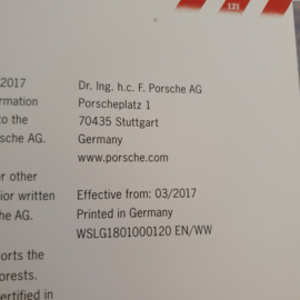 Porsche 911 991.2 GT3 hardcover brochure 2017 - EN